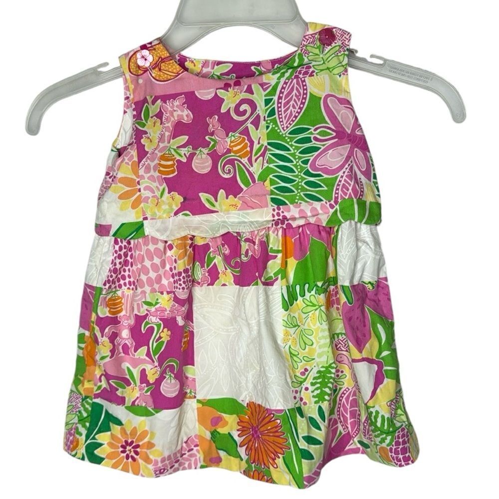 Lilly Pulitzer White Label Multi Color Check Dress. Size 18-24 Months.